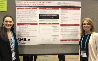 Dr. Kristen Allison and Jessica Bren present their research at the American Speech-Language-Hearing Association Conference in Orlando, Fl