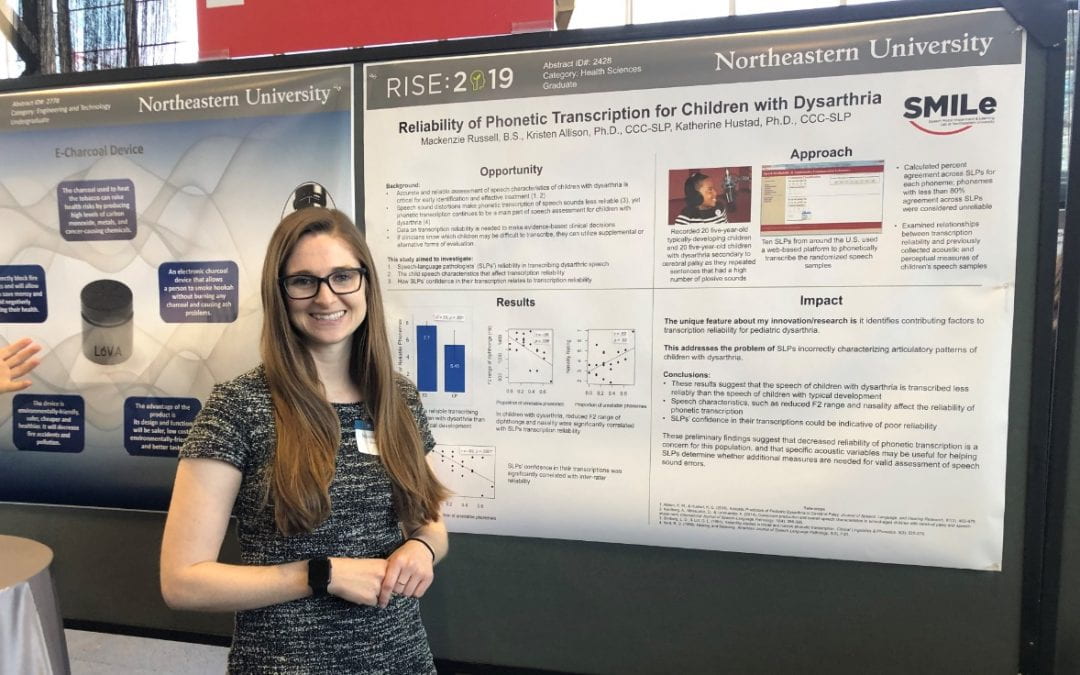 Mackenzie Russell presents Dr. Kristen Allison’s and her research at RISE at Northeastern University (April 4, 2019)